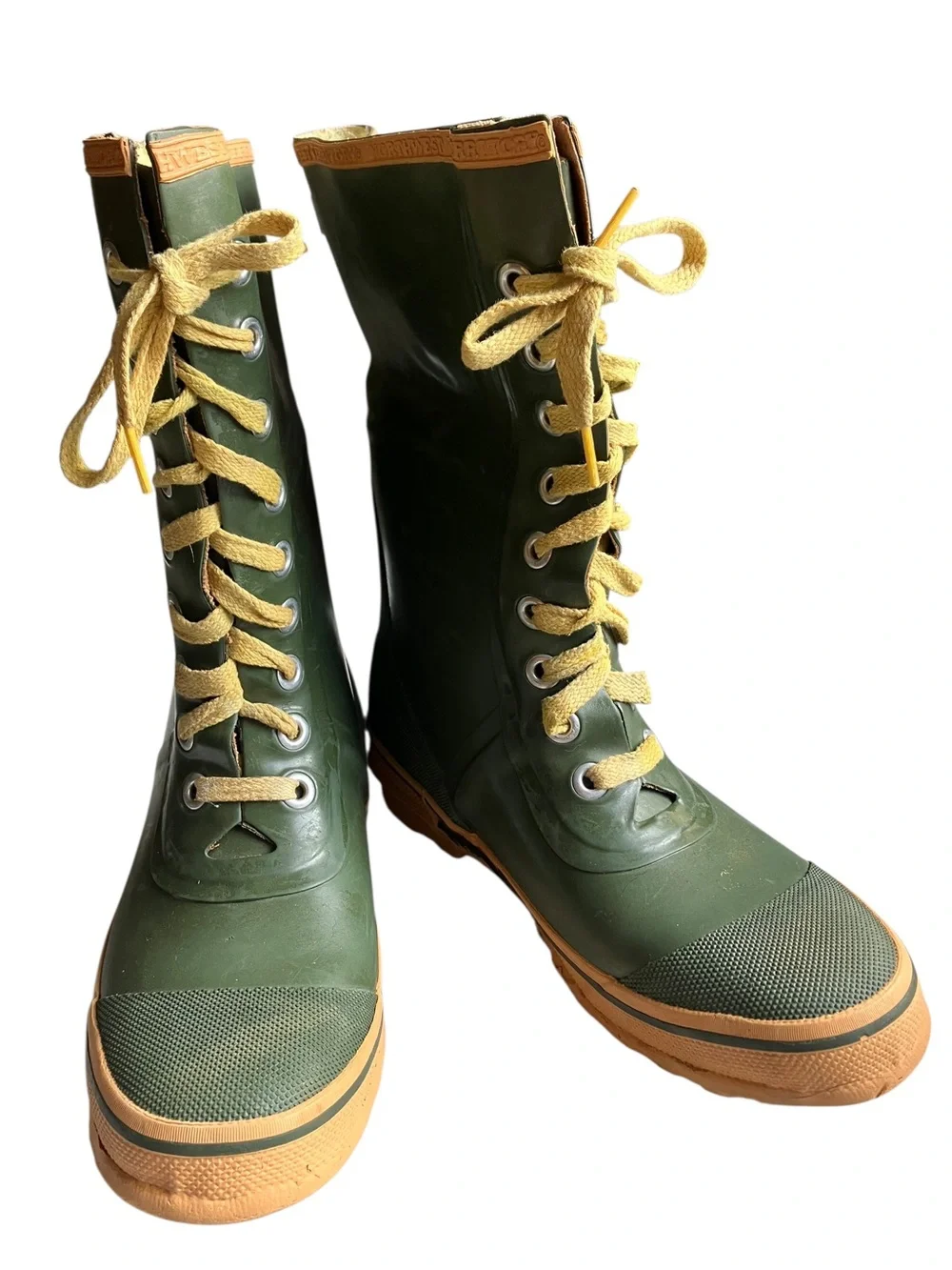 Vintage 1970’s Steel Shank Insulated Rubber Rain Boots Galoshes Ground Gainer 8